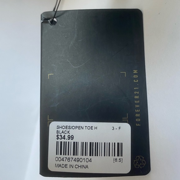 Black Open Toed Platform High Heels - Picture 4 of 4